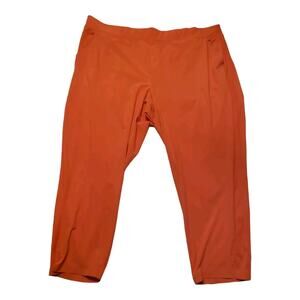 ATHLETA Brooklyn Ankle Lightweight Travel Pants Bright Coral Sz 26 Slim Fit